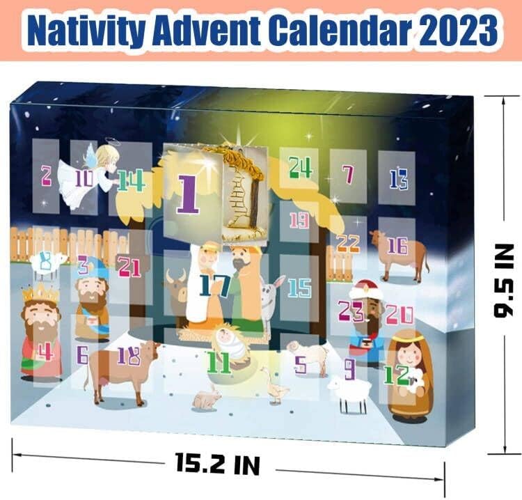 Ornament Exchange Advent Calendar 24 Kompleta Božić Minijaturni Model Pijesak Stol Ornamenti Zečja Statua Uskršnja Scena Ukrasi Smola