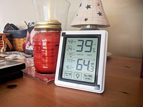 Digitalni unutrašnji termometar i mjerač vlažnosti-baterija, dizajn na stolu/magnetu, Fahrenheit/Celcius po izboru EX ELECTRONIX EXPRESS