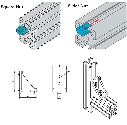 Mssoomm 4 Pakovanje 1515 Aluminijumski ekstruzioni profil dužina 9,84 inča / 250 mm srebro, 15 x 15 mm 15 serija T Tip T-Slot Evropski