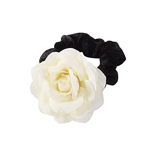 6 paketa šareni ručno rađeni cvijet ruže luk za kosu vijenac vijenac elastični rastezljivi baršunasti vezice za kosu držač repa bend