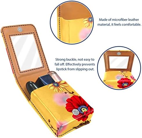 ORYUEKAN makeup ruž za usne torbica za ruževe s ogledalom prijenosni ruž za usne torbica za skladištenje sjaja za usne organizator