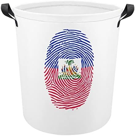 Haićanski otisak prsta velika korpa za pranje veša vreća za pranje sa ručkama za koledž spavaonica prenosiv