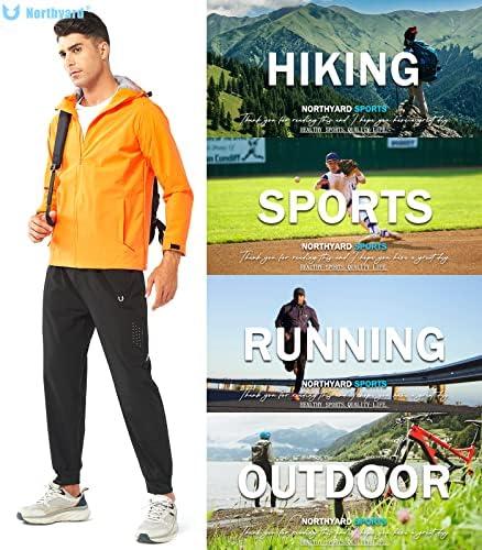 Northyard Muški atletski trening Joggers Lagane trke za trčanje Brzo suho jogging Termit Sweatpants Active Track Zip džepovi