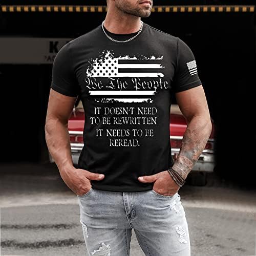 4th of July T Shirt muškarci američka zastava grafički Tee Dan nezavisnosti Shirts Holiday kratki rukav Patriotski Tops bluze