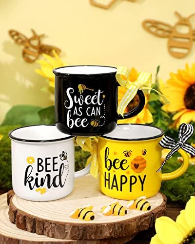 Nefelibata Bumble Bee Slojeviti Ukrasi Za Poslužavnik Pčelinje Mini Šolje Za Kafu 3 Pakovanja Espresso Šoljica Proljeće Ljeto Med