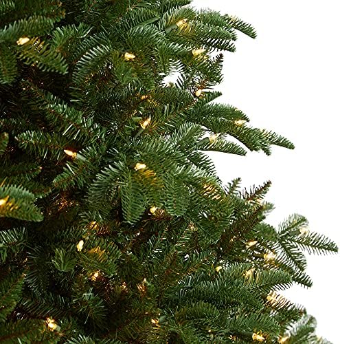8ft. Južna Karolina smreka umjetna božična stabla sa 700 bijelih toplih svjetala i 3412 savidljivih grana