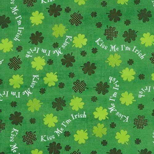 Kiss Me Im Irski-Svečani Zeleni Shamrock St. Patty Spirit Bandane Za Pse 19 & 34;
