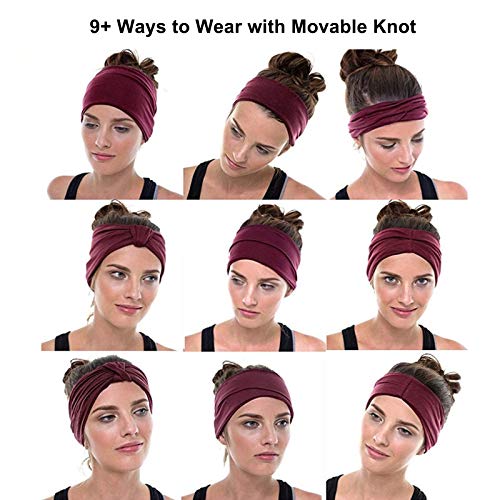 Tobefect trake za glavu za žene Afrička Boho široka traka za kosu traka za glavu Knotted Head Wraps Turbans Hair Accessories