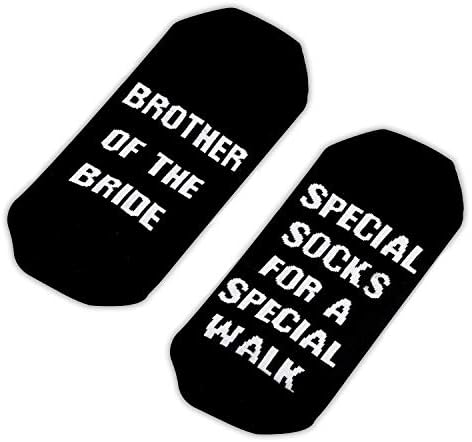 TSOTMO 2 Parovi brat nevjesta čarape posebne čarape za posebnu šetnju svadbena Zabava poklon brat poklon od nevjeste