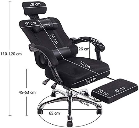 SCDBGY Ygqbgy ergonomska Kancelarijska naslonjača naslon za leđa stolica za trkaće sedište podesivo po visini naslon za glavu prozračna