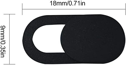3 kom / set ovalnog oblika Web kamera Skidač Skidač za klizač plastike za web laptop PC tablet - Crna Deft obrađena