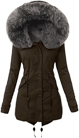 Ženske zimske kapute, lijepi škrt Plus veličine dugih rukava za žene zimske meke guste jakne kapuljače COMFY Gumb dolje parkas žensko