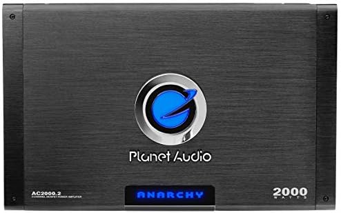 Planet Audio AC2000.2 Anarhijski serija AUDIO AUDIO pojačalo - 2000 Visok izlaz, 2 kanala, 2/8 ohm, ulazi visoki / niske razine, visoki