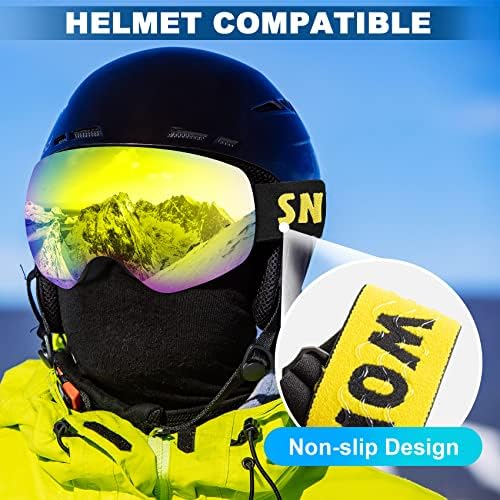 LAVOLLY ski Goggles, UV zaštita skijaške naočare protiv magle Snowboard Snowmobile skijanje klizanje za muškarce žene odrasle