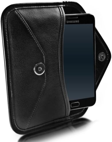 Boxwave Case kompatibilan sa Sony Xperia XZ Premium - Elite kožna messenger torbica, sintetički kožni poklopac za kovertu za kovertu za Sony Xperia XZ Premium - Jet Black