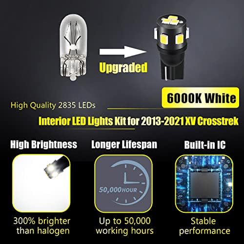 ENDPAGE 8 komada Crosstrek LED komplet za unutrašnje svjetlo za Subaru XV Crosstrek 2013 2014 2015 2017 2018 2019 2020 2021 2022