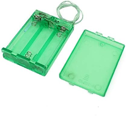 X-DREE 5 kom Prekidač za uključivanje/isključivanje 2 žice kutija za držač baterija w poklopac za 3 x 1.5 V AA baterija zelena (5