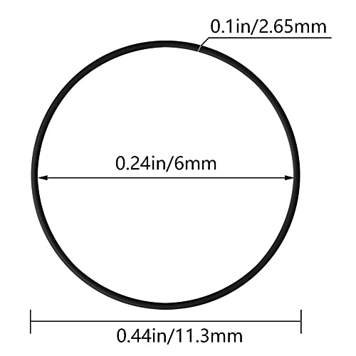 Bettomshin 1pcs Nitrilni gumeni O-prstenovi, 102,8 mm od 97,5 mm ID 2,65 mm Širina, metrička buna-nitrilna brtva za brtvu za prapnu