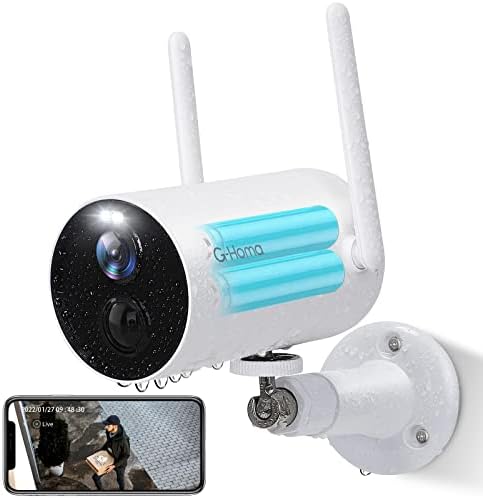 Sigurnosna kamera bežična Vanjska, WiFi nadzor na baterije unutrašnja domaća kamera sa detekcijom pokreta, noćni vid u boji, Alarm