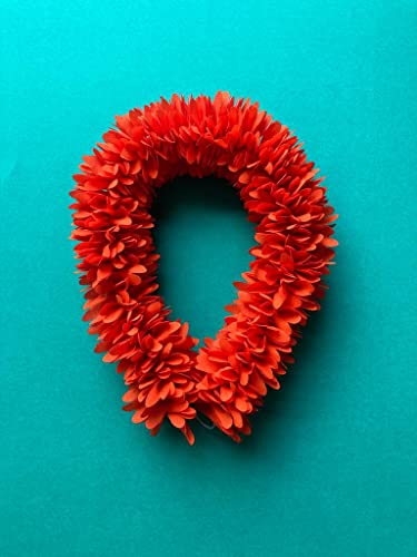 Snovi@Bharathantiyam jedno narandžasto cvijeće sintetička tkanina Gajra 15 inča za prekrasne i zadivljujuće frizure