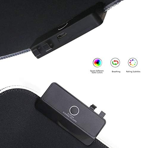 SING F LTD 80x30cm RGB LED pozadinskim osvjetljenjem Anti-Slip gumena baza Gaming podloga za miša sa Micro USB kablom za PC Laptop