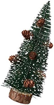 Holibanna umjetna sisalna stabla mini božićni stablo Snježni ukrasi sa drvenim bazama