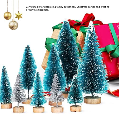 Aboofan 28pcs Scene, stabla mješovitih stilova, ploča za praznike, borove božićne drveće Sisalne zimske baze drvenih ukrasa, dizajniranje,