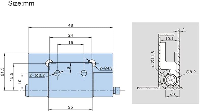 10pcs Cink Legura industrijski šarki Distributivni okvir Šarke Switch Električni ormar za šarke za mehaničku opremu