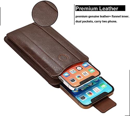 Telefonska futrola Dual Syer Holster Cell Telefon Kompatibilan sa iPhone 12 Pro max, XS max, 6s plus, podesiva torbica za pojaseve