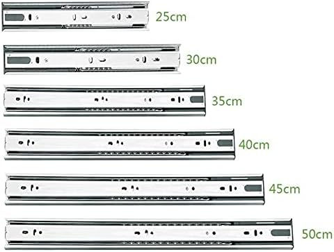 Ladica track ladica slide tri šine ladica vodič rail slide rail namještaj hardver okova, navoz 2 komada -
