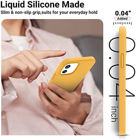 Aotesier kompatibilan sa iPhone 12 futrolom i iPhone 12 Pro Case 6,1 inča, svilenkasta dotična premium meka tekuća silikonska guma