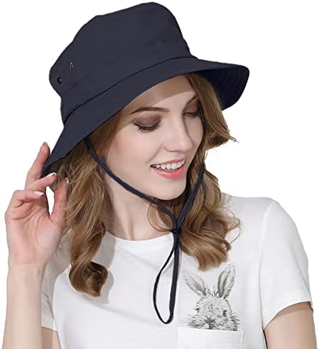 HAYONIA kašika za žene za žene, UV zaštita ribolov šešir široki Brim Unisex safari boonie sunčani šešir za pješačku lovačku plažu