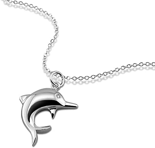 Meilanduo 925 Srebra Dolphin ogrlica privjesak kabl Lanac ogrlica - tanka & amp; čvrst - 18 20 22 inč za žene tinejdžerke