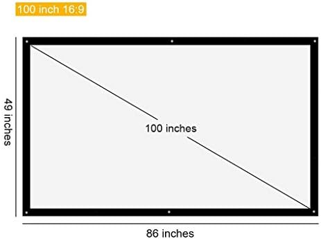 PDGJG Vanjski jednostavan prenosiv ekran 16: 9 Putovanje prednje i stražnje projekcijsko zaslon Super tanki projekcijski ekran
