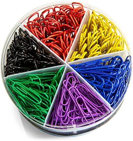 OfficeMate PVC Free Clips presvučeni u boji, 450 po kade Office Paper Clamp & Standard Spamples, 10 kutija Opće namjene Staple