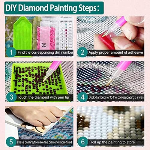 Zimal Diamond Painting Full Round Diamond maslačak 3D vez ukršteni šav vještački dijamant 5D DIY mozaik dekor crno bijeli umjetnički