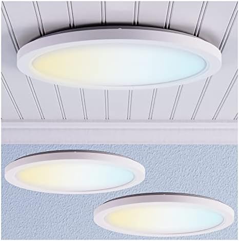 Sunco LED Flush Mount stropno svjetlo po izboru CCT 3000k / 4000K/5000K 24W 2500LM zatamnjeno 13 inča Bijelo moderno LED svjetlo za