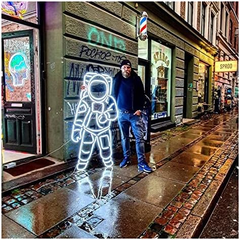 Jofege Neon potpisuje astronaut Neon znak LED raketna u obliku prevelike izglede vanjskog prostora i tema Billboard White ormaret