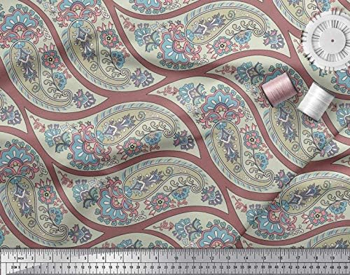 Soimoi pamučni dres tkanina talasi, cvjetni & Paisley štampana tkanina 1 dvorište 58 inča širine