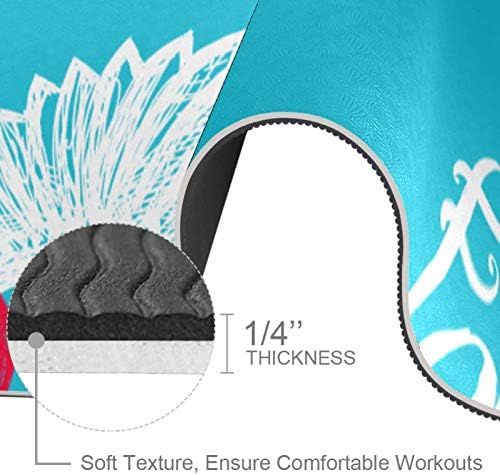 Siebzeh Wing Heart Inspirational Lettering Premium Thick Yoga Mat Eco Friendly Rubber Health & amp; fitnes non Slip Mat za sve vrste vježbe joge i pilatesa