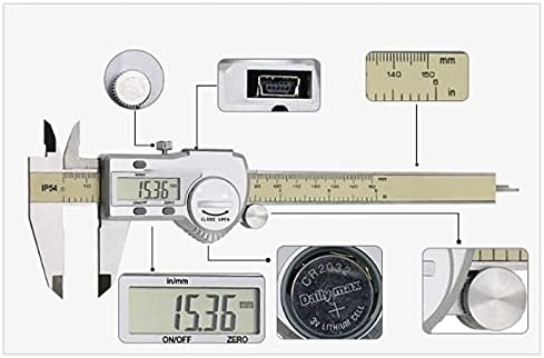 Xwwdp čeljusti Nonier kalibar mikrometar IP54 digitalni alat za mjerenje Nonier čeljusti 0.01 digitalna čeljust