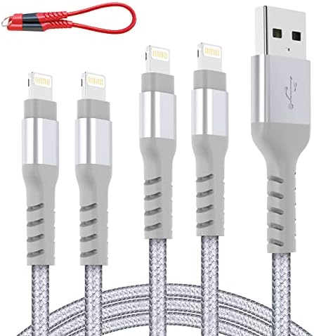 Ahgeiiy kabl za munje[Apple MFi certificiran], najlonski pleteni punjač za iPhone [0.5-3-3-6- 6ft] 5pack kablovi za brzo punjenje