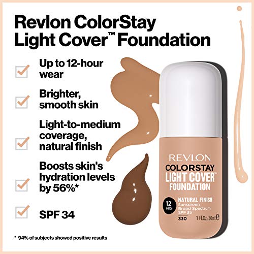 Revlon ColorStay Light Cover Liquid Foundation, hidrataciju Longwear bez težine šminke sa SPF 35, svjetlo-srednje pokrivenost za fleke,