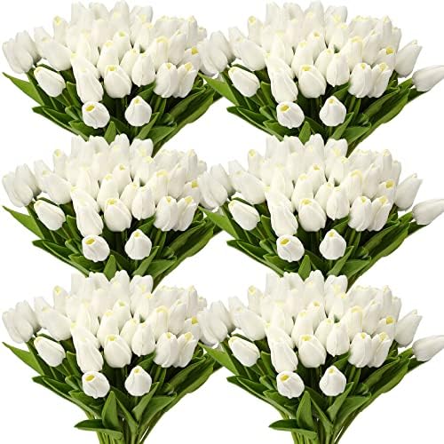 100 kom umjetni tulip Real Touch Clowers False PU tulipani Faux Latex buket cvjetnih cenijskih remensani vjenčani mladenac za božićni