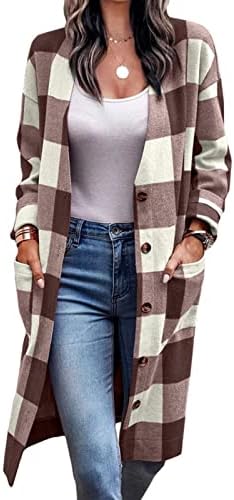 Ženska casual rever gumb dolje plaćene košulje kapute duge jakne za montažu Žene labave rovove Kapute sa džepovima