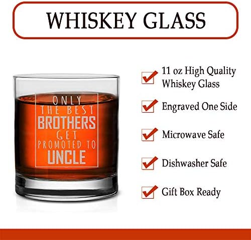 Veracco samo najbolja braća se promoviše ujak iznenađenje trudnoće najava Whisky Glass Funny rođendanski pokloni za Dan očeva brate