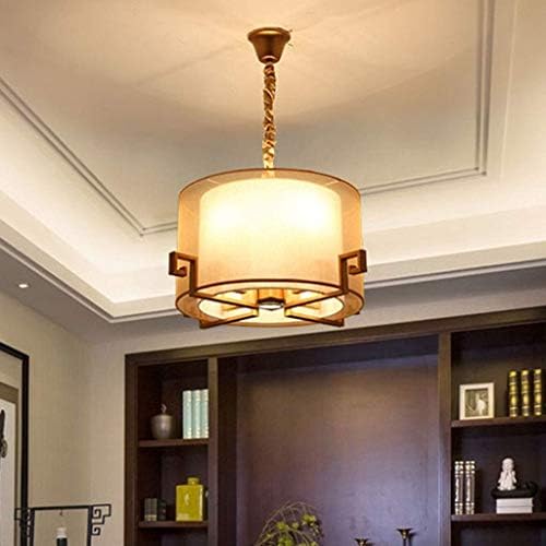 MGWYE luster - moderni luster privjesak za svjetlo bubanj, nijansa, difuzor kaljenog stakla, podesiva visina