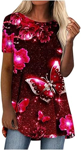 Teen Jesen Ljetna pamučna košulja kratkih rukava odjeća modna posada grafička grafička majica za djevojke ad ad