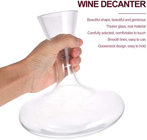 Hemoton Glass Sets 2kom vino Decanter Glass Whisky wine storage kontejner sa postoljem za sušenje vina stalak za kućni Bar dozator