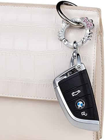 Pangpai Auto ključ za žene, karabin privjesak za ključeve sa prstenovima za ključeve